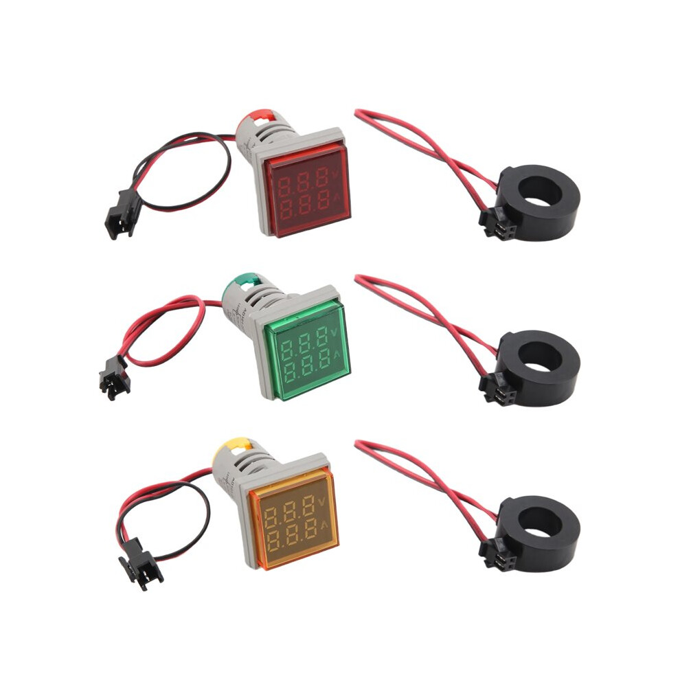 Ac Volt Amp Meter, Ac 20-500V 0-100A Multimeter Led Dual Display Voltmeter Ammeter Voltage And Current Meter Tester 6032522606228