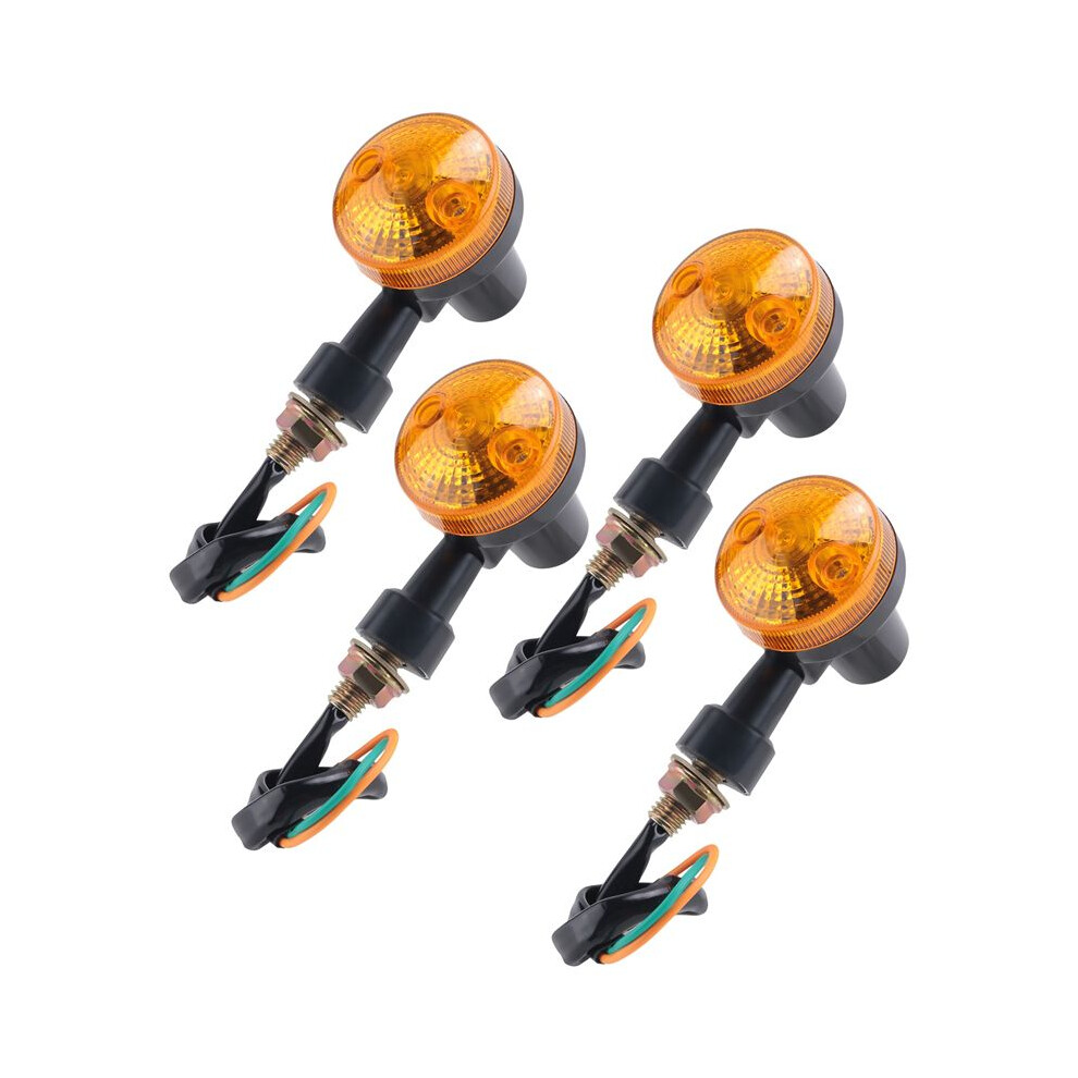 4 Pcs Motorcycle Motorbike Turn Signal Bulb Indicator 12V Amber/Light 6032788438755