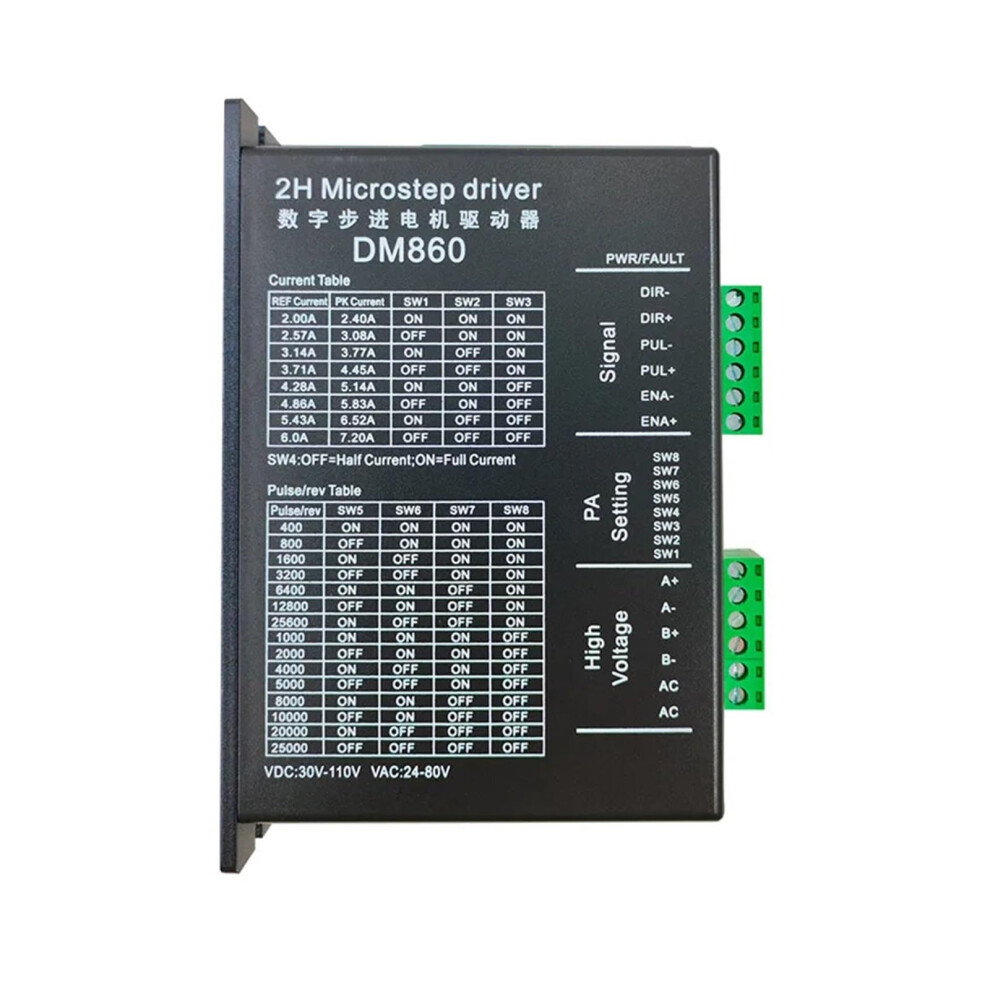 Dm860 Stepper Motor Driver Microstep Controller For Nema23 Nema34 57 86 Cnc Wide Compatibility 9092120964547
