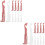 20Pcs Durable Plastic Knitting Machine Needles Assorted Color Set 8