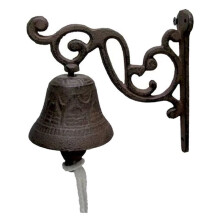 Campainha Antiga de Jardim Vintage, Campainha de Metal Vintage de Ferro Fundido Montada Na Parede, Adequada para Decoração de Casa de Fazenda,