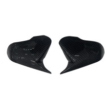 1Pair Car Rearview Mirror Cover Ox Horn Side Mirror Shell for Sonata 2015-2019 Reverse Caps Trim Housing