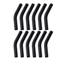 Strohhalmspitzen Aus Silikon, Wiederverwendbare Ersatzspitze für Strohhalme Aus Edelstahl mit 8 mm Außendurchmesser, Schwarz