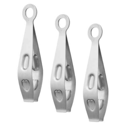 9Pcs Multi-Function Fish Bone Pliers Silver Stainless Kitchen Tweezers 2