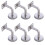 6Pcs Silver Handrail Support Brackets Stainless Steel for Indoor Use 5