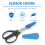 2Pcs Blue Leather Scissor Covers Lightweight Shears Protective Sleeves 5