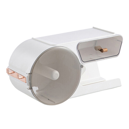 1X Gemonteerde Toiletpapierhouder Met Haardrogerhaak 1