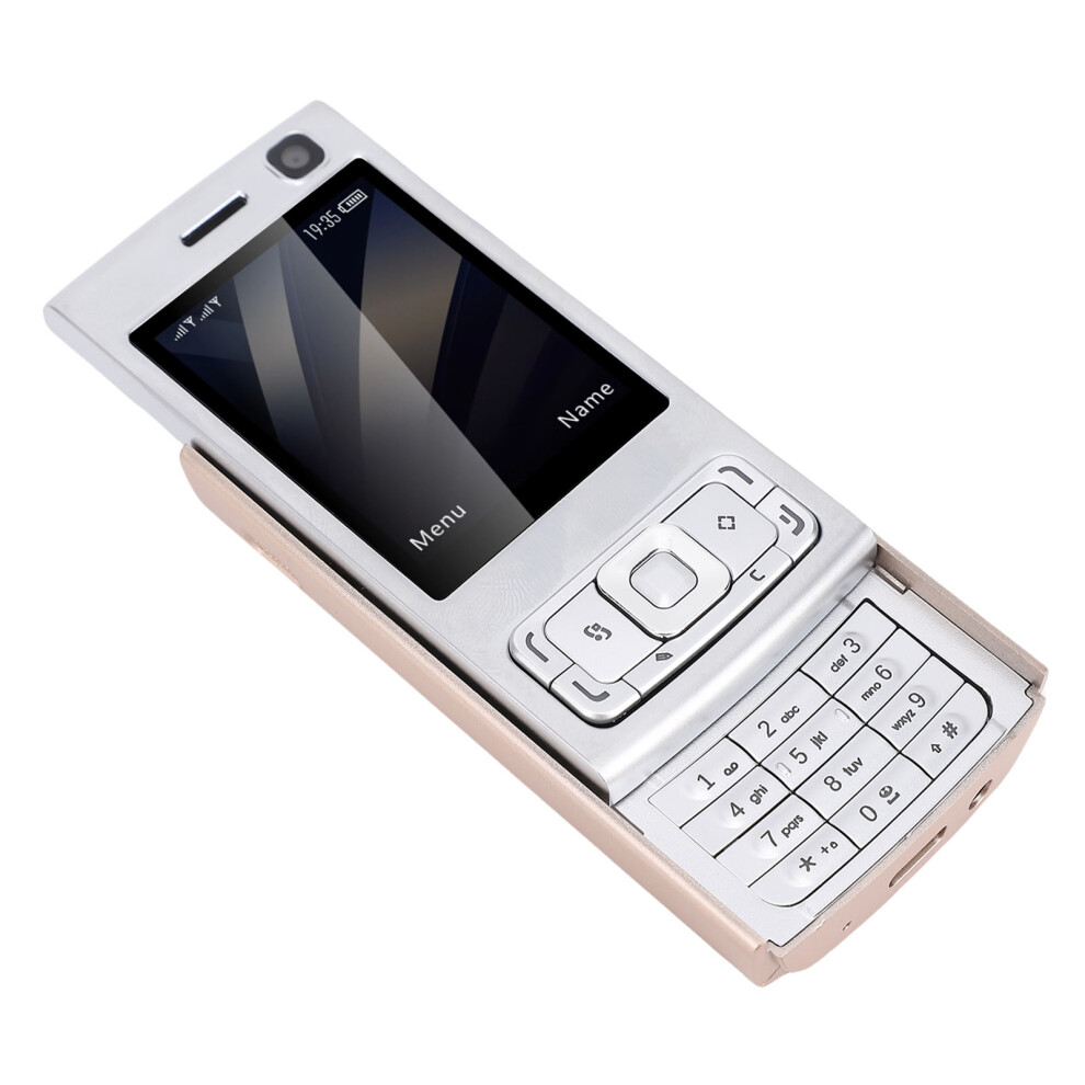 Unlocked 2G Gsm Slider Phone 2.0" Screen 1000Mah Battery Gold 8151380558253