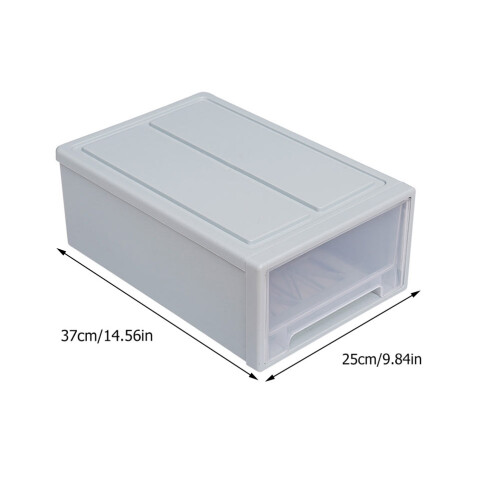 1Pc Plastic Clothes Storage Box Blue Household Container 1