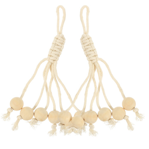 portabanane in cotone con corda e perline legno per freschezza 1