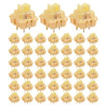 45Pcs V3 Pro Cream Yellow 5 Pin 50gf Linear with Dustproof Stem Compatible with for MX Mechanical Keyboard