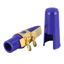 Alto Sax Mouthpiece Kit Purple Metal Plastic Cork