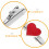 Rood Legering Tie Bar Hartvorm Voor Mannen Formele Kleding 6
