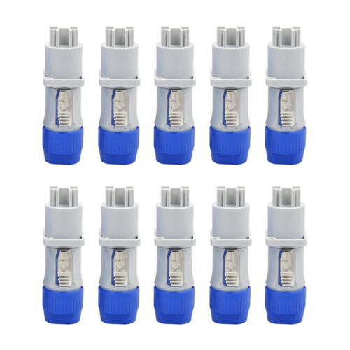10pcs Powercon Connector Input and Output Set, Suitable for Nac3fca Powercon Power Connector Plug White