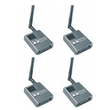 4X RC832Mini 4.9-5.8G 56CH Högkänslig Mottagare Trådlös Mottagare med A/V och Strömkabel för FPV Multirotor