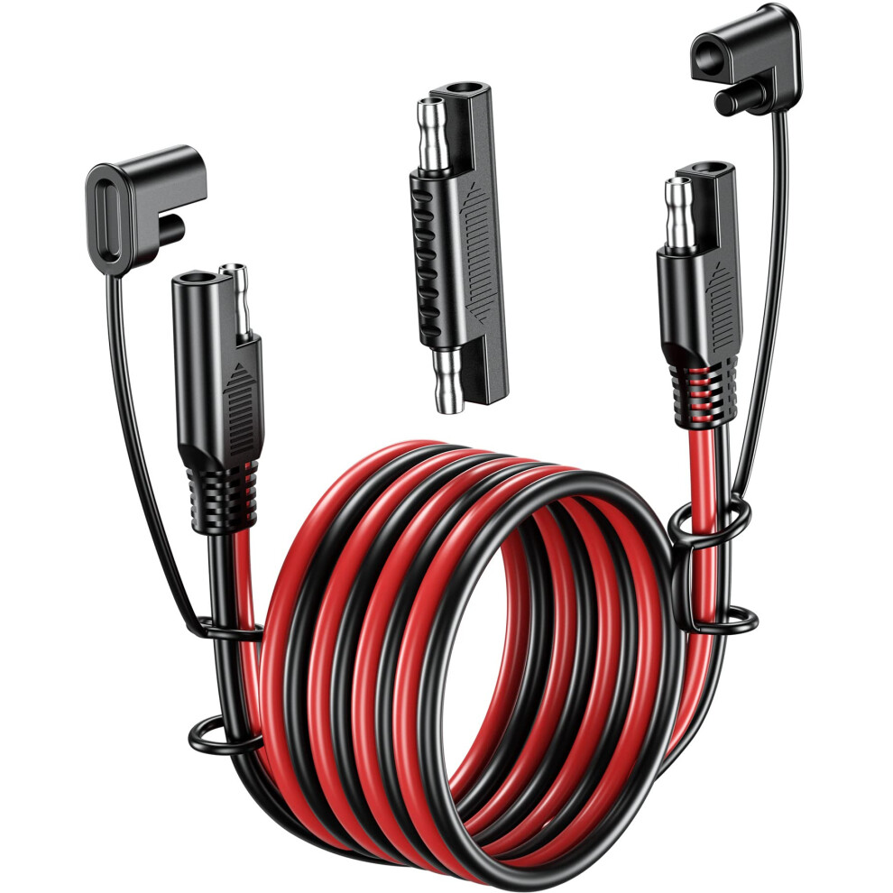 Sae Extension Cable 20Ft 16Awg Quick Disconnect For Solar Panel Battery Charger Motorcycle Car Tractor 9169991403137