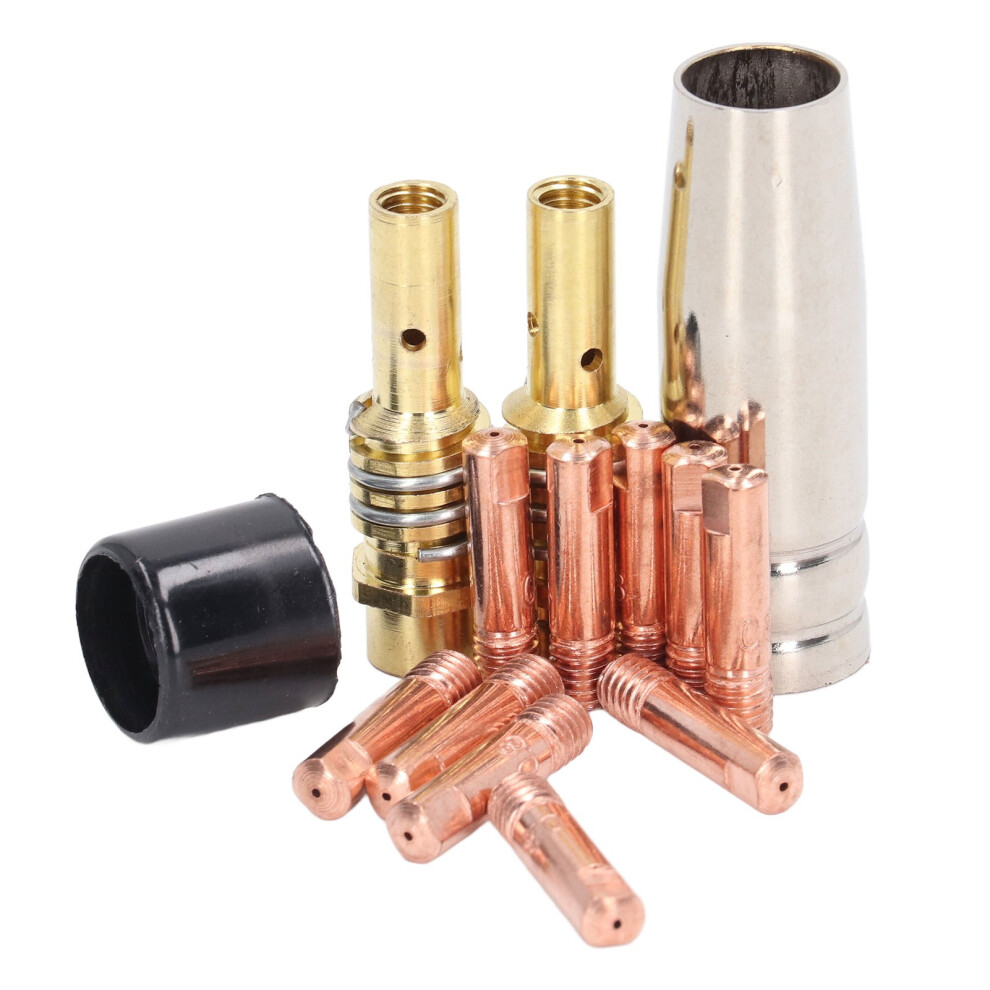 14Pcs Mig Welding Gun Accessory Copper Contact Tip Gas Nozzle Kit 6921388869970