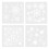 4 stuks sneeuwvlok schilderstencils van plastic, tekenhulpmiddel 3