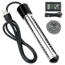 Plugue Dos EUA, Aquecedor de Água de Imersão, Aquecedor de Balde de 1500 W, Aquecedor de Água Submersível Elétrico com Termômetro LCD