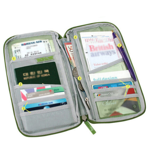1St Multifunktionstravelbag Passhülle Id Kartenmappe Grün 1