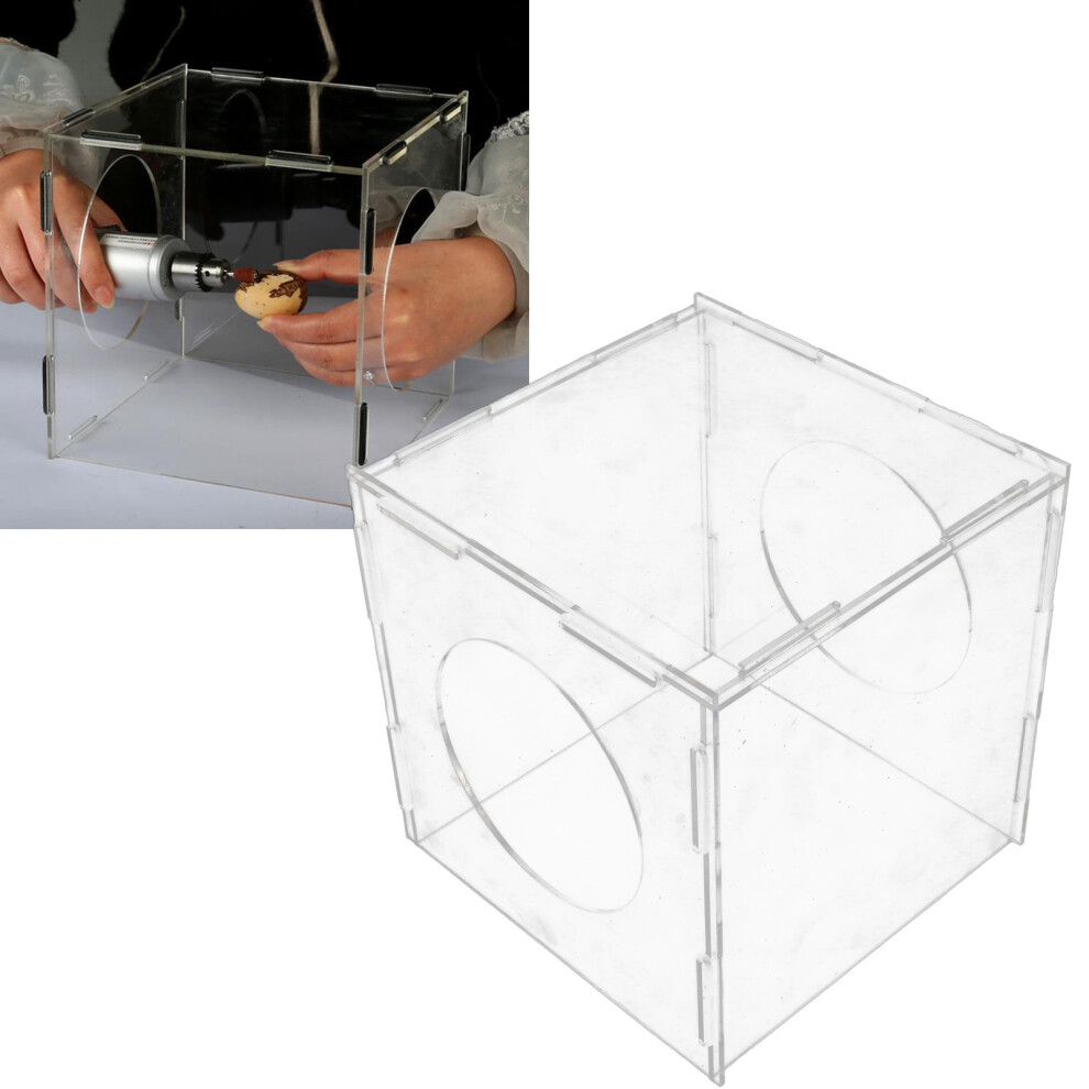 Enclosed Acrylic Grinding Dust Box 20X20x19.5cm For Engraving & Polishing 8411388872622