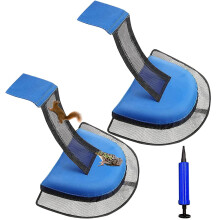2 Pack Animal Escape Ramp for Swimming Pools, Durable Floating Wildlife Rescue Pads for Frogs Ducks Birds (Blue)