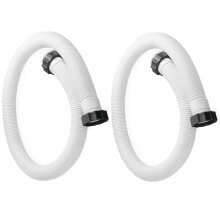 Pool Pump Hose 1.5 Inch White Replacement for Above Ground Pools Saltwater Filter System 2 Pack