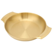Stainless Steel Paella Pan 34cm Large Flat Bottom Skillet Easy Cleanup