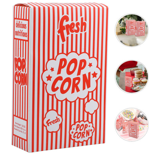 Popcornhalter Aus Weißem Ölfestem Karton 50Stk 2
