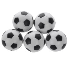 5x Plastic 32mm Soccer Indoor Table Football Replace Black+white