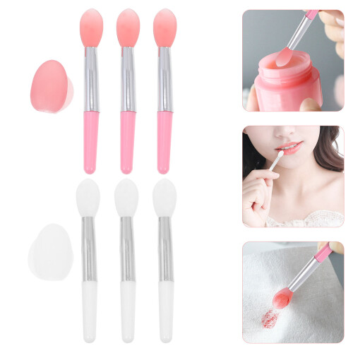 2Sets Silikon Lippenpinsel Makeup Tool Lippenmasken Applikator Bunt 2