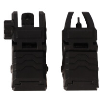 Nylon Folding M4 Front Rear Battle Sights Black, 6.8x2.8x2.5cm