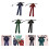 4 Stuks Damestropdas Schoolstijl Elastisch Kleding Accessoire 9