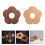 Raindrops  2 Pcs Coasters Solid Wood Heat Insulation Mat Delicate 5
