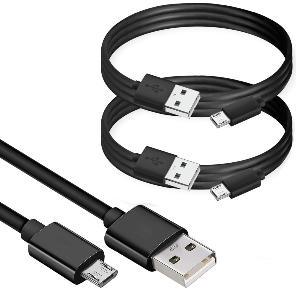 Micro Usb Fast Charging Cable 6Ft 18W Turbo Charger For Blu Vivo Go, Durable 2 Pack Black 9092120793444