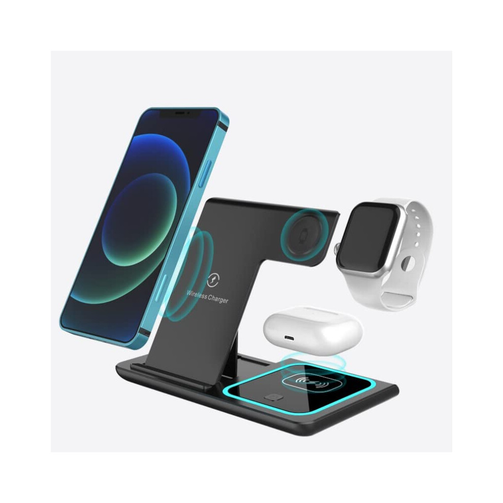 Joymoore Fast Station: 3 In 1 15W Charger Dock Stand For Iphone & Iwatch 9169991406398