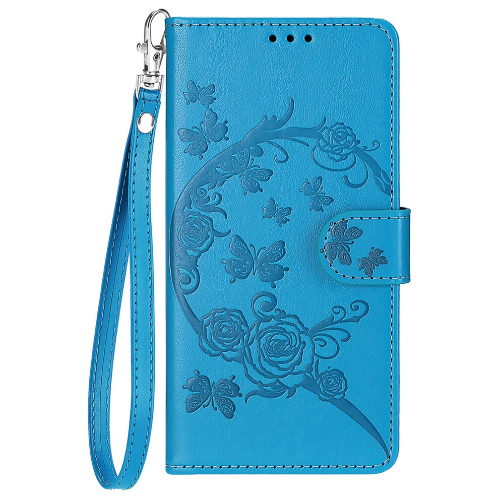 Pu Leather Wallet Flip Case With Card Slots And Magnetic Closure For Google Pixel 8A Blue 9169991406305
