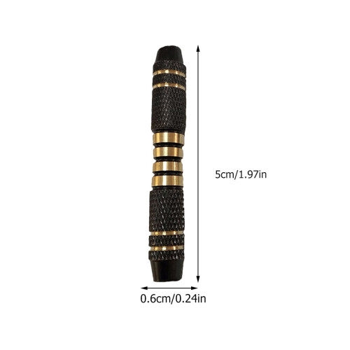 4Pcs Copper Barrels Replacement for Darts Play Accessories Black Grip 1