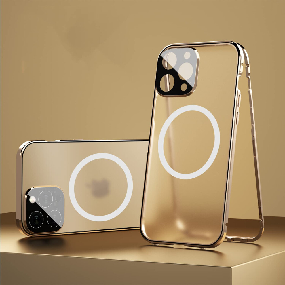 Magsafe Compatible 360 Full Protection Slim Scratchresistant Case For Iphone 15 Plus Gold 9092120969399