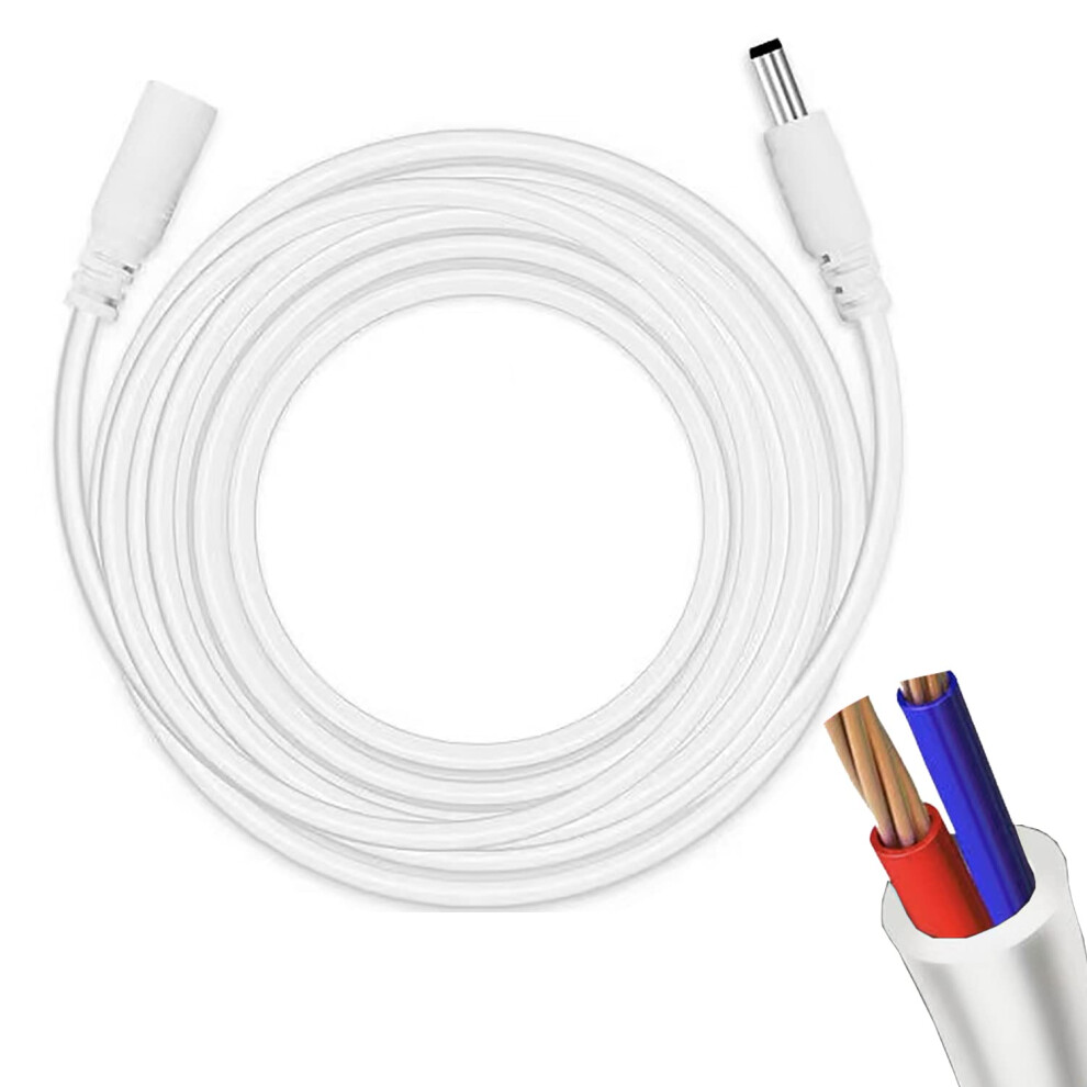 Dc Power Extension Cable 10Ft Awg18 5.5Mm X 2.5Mm Male To Female For 12V Cctv Camera Led Strip 9771547070092