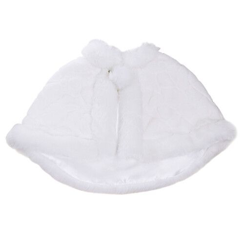 Shawl Cape Pluche Shawl Winter Tippet Meisje Warme Tippet Wit 1