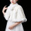 Shawl Cape Pluche Shawl Winter Tippet Meisje Warme Tippet Wit 10