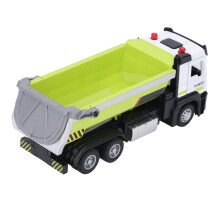 Alloy Light Sound Engineering Dump Truck Toy 17cm Kids Pull Back Model