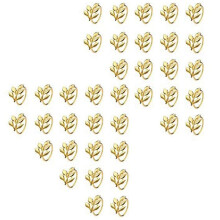 40Pcs Gold Leaf Napkin Rings - Gold Napkin Ring for Table Napkins - Holiday Napkin Rings Fall Napkin Rings for Party