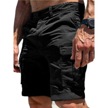 Cargo Shorts voor Heren: Outdoor Kleding met Multifunctionele Zakken Zwart M