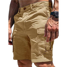 Cargo Shorts voor Heren: Outdoor Kleding met Multifunctionele Zakken Kaki XXL