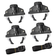 4x Universal Car Roof Box Crab Clips Clamps for Slotted Rails Quick Installation