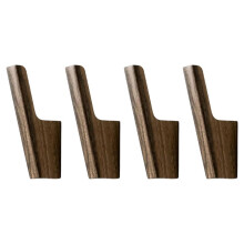 Nordic Solid Wood Hook Wall-Mounted Entrance Door Back Porch Bedroom Wooden Clothes Hook Punch-Free Storage Rack
