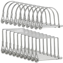 Conjunto de 40 Pinos de Travamento de Eixo de 1/4" X 3" Zincados, Pinos de Segurança Reforçados para Engate de Reboque e Roda de Macaco