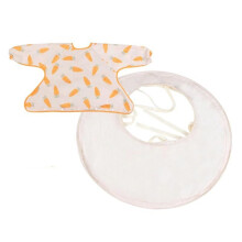 Infant Feeding Table Cover for Chair Toddler Bib Mess Proof Long Sleeve Smock Attaches to Feeding Eating Table Mat A